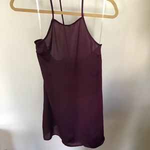 La hearts slips maroon dress